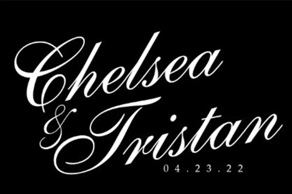 custom wedding monogram gobo rental phoenix